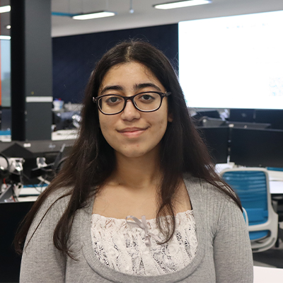 A female student in the Data Junction