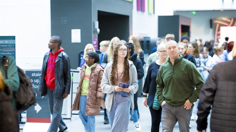 Open day visitors are touring the inside of the Science Centre